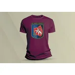 Dětské bavlněné tričko Erb Policie ČR. velikost 116 Vínová