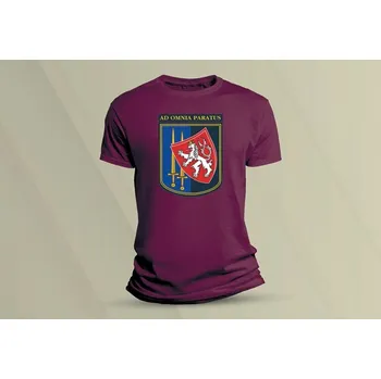 Chlapecké tričko Dětské bavlněné tričko Erb Policie ČR. velikost 116 (5-6 let) Vínová