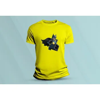 Dětská móda Dětské bavlněné tričko Lego Batman. Žlutá velikost 140 (9-11 let)