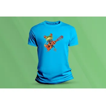 Chlapecké tričko Dětské bavlněné tričko Frog. velikost 152 Azurová