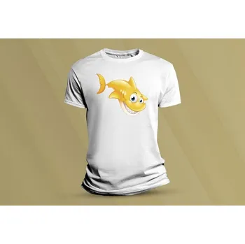 Dětské bavlněné tričko Shark 3. Bílá velikost 116 (5-6 let)