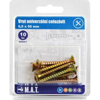 Vrut vrut un.celozávit 6,0x 50mm ZZ (10ks)