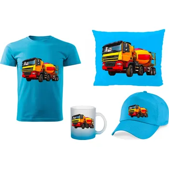 Dekorace do dětského pokoje DAF míchačka dárkový set (dětský dárkový set s tahačem)