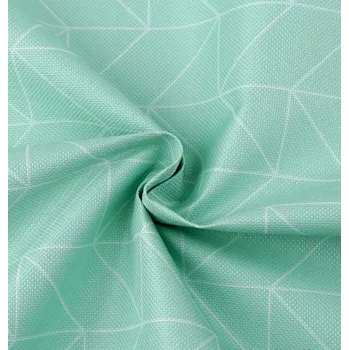 L3034 Kočárkovina 600D s PVC úpravou - Geometrie, mint