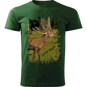 Pánská móda tričko pro myslivce Lovu Zdar jelen II. (Myslivecké tričko)