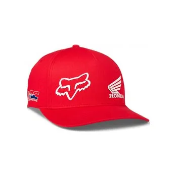 Čepice Pánská čepice FOX X Honda FlexFit Hat Red, Velikost L / XL
