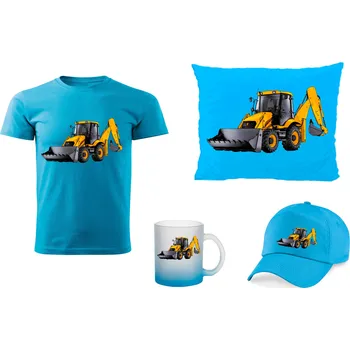 Dekorace do dětského pokoje JCB 3CX dárkový set 122 (dětský dárkový set s bagrem)