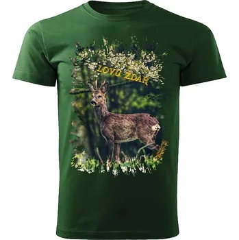 Pánská móda tričko pro myslivce Lovu Zdar srnec (Myslivecké tričko)