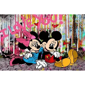 Diamantové malování Disney Diamantové malování - motivy z oblíbených kreslených Disneyho pohádek - kulaté diamanty I Rozměry: 20x25 cm, Varianta: C