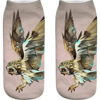 Dámské ponožky Vtipné a veselé ponožky, zvířátka - sova, ptáci - 8