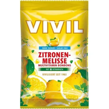 Bonbon Vivil Multivit.citron+meduňka+8 vit.bez cukru 120g