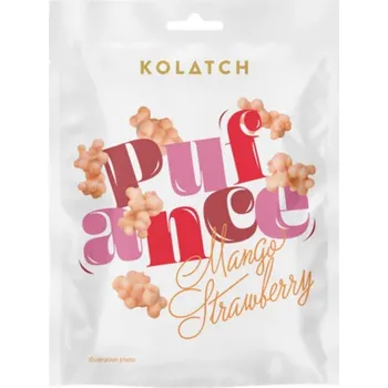 Sušené ovoce Kolatch BIO Pufance mango a jahody v bílé čokoládě 33g