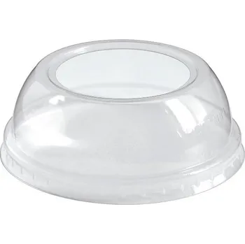 Jednorázové nádobí Víčko plastové vypouklé s otvorem na misku papírovou WorldArt 235ml / 50ks