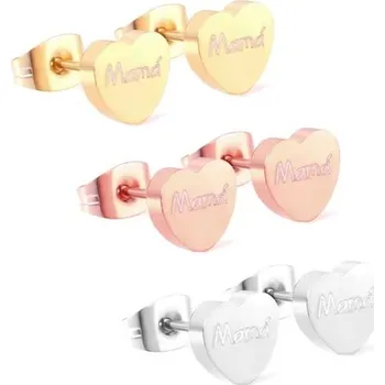 Náušnice Náušnice z nerezové oceli se šroubovacím zapínáním | sada 3 kusů - 59