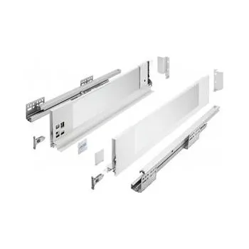 GTV Zásuvka AXIS PRO H=116, L=400, tlumené dovírání, bočnice se sklem, bílá