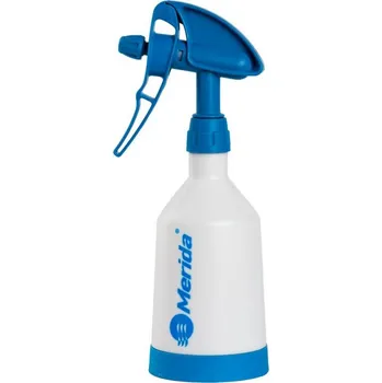 Plastová láhev 0,5l s dvoustranným modrým rozprašovačem Merida 360 a odměrnou ryskou