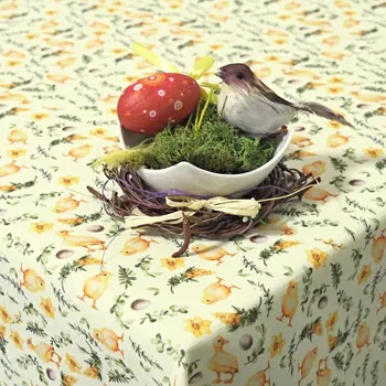 ubrus Velikonoční ubrusy - Kuřátka - žlutý 38x90