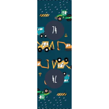 Velikostní štítek na oblečení set 10ks - Stavba modrá 74