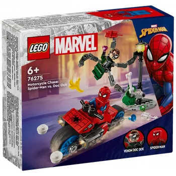 Stavebnice LEGO LEGO Marvel 76275 Honička na motorce: Spider-Man vs. Doc Ock