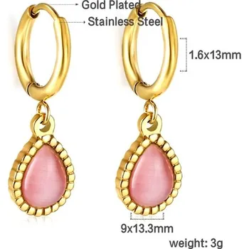 Náušnice Luxusní nerezové náušnice s krystaly - 728FG