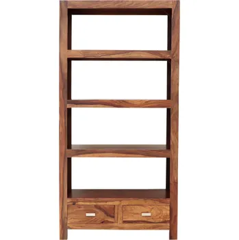 Knihovna AV interiery Knihovna GANI KNS 90x35x180 z masívu palisandru Odstín palisandru: světle medová