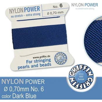 Nit NYLON Power velmi pevná nit GRIFFIN síla nitě 0,70mm barva Dark Blue