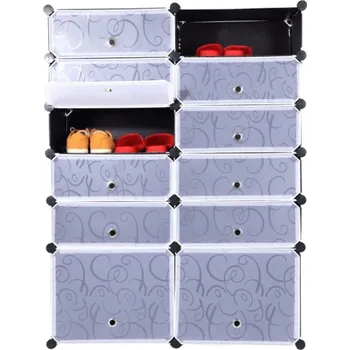 Botník Organizér na boty BEKIM 2 plast a kov, černý