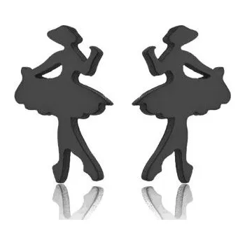 Náušnice Náušnice Baletky - pecky Barva: Černá