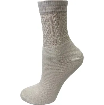 Froté ponožky bílé se vzorem, Velikost: 38 - 39 (5 - 6), Barva: Bílá