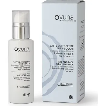 Péče o oční okolí OYUNA Bio odličovací mléko na obličej a oči s prebiotiky 150 ml