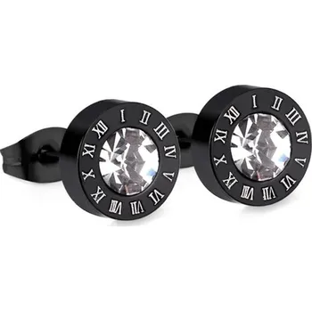 Náušnice Luxusní nerezové náušnice s kamínky - Push-back-200003760