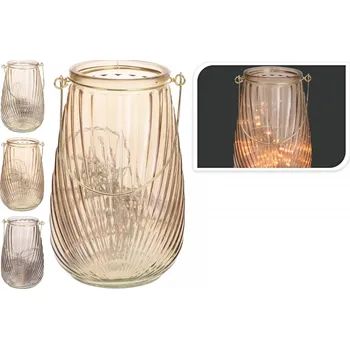 kempingová lampa Matgroup Lucerna 50LED 21cm sklo mix barev