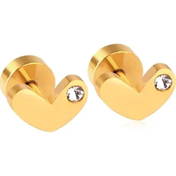 Náušnice Stylové elegantní náušnice z chirurgické oceli - Srdce