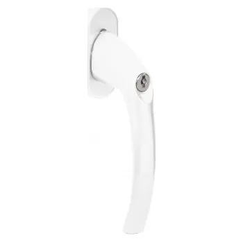 Okenní klika RICHTER Hliníková uzamykatelná okenní klika RHW.009.L.F9016 bílá