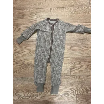 Kojenecký overall Rostoucí merino overal - jehličí hnědá, Duomamas Velikost: 0-6 měsíců