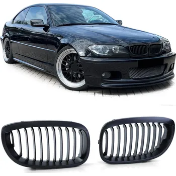 Tuning Sportovní mřížka chladiče vhodná pro BMW řady 3 E46 Coupe Cabrio 03-07 (matná)