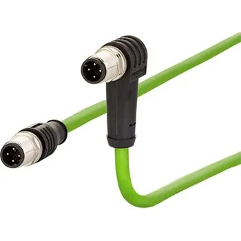 Síťový kabel METZ CONNECT Kabel M12 4pin (M) kód D - M12 4pin (M) kód D lomený, 2m (142M1D19020) - 21.16.8819