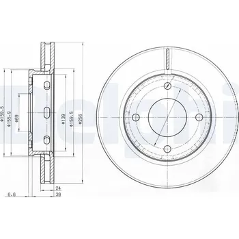 Brzdový kotouč Brzdový kotouč DELPHI BG3987