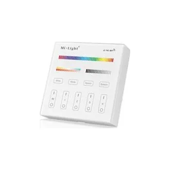 Příslušenství pro LED osvětlení MILIGHT / MIBOXER Nástěnný RF ovladač Mi-Light B4 pro RGB+CCT LED pásky, přisazený, 4 zóny