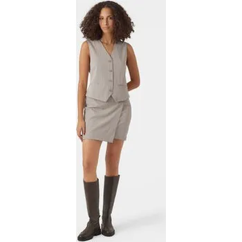 Dámská sukně Vero Moda Mini sukně Wendy 10301457 Šedá Slim Fit 40