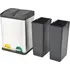 Odpadkový koš Odpadkový koš na tříděný odpad 56,5 x 41 x 34,5  cm 36 l nerez matný