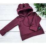 Kulišárny Mikina s oušky BORDÓ VELIKOST: 80(9-12m)