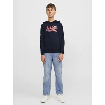 Pánská mikina Jack & Jones Junior Mikina Logo 12257309 Tmavomodrá Standard Fit 104