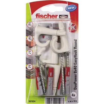 Hmoždinka FISCHER DUOPOWER 8X40+EASYHOOK HÁČEK 00557924