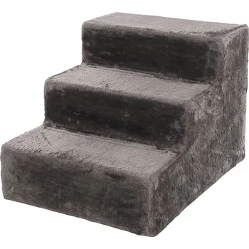 Pelíšek pro psa Schody dřevěné FLAMINGO pro psy a kočky šedé 60x45x40cm