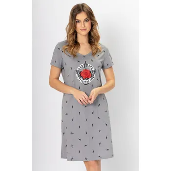 Dámská noční košile DÁMSKÁ KOŠILE MICHEL 1330 šedá M