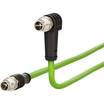Síťový kabel METZ CONNECT Kabel M12 8pin (M) kód X - M12 8pin (M) kód X lomený, 45°, 2m (142M2X1A020) - 21.16.8843