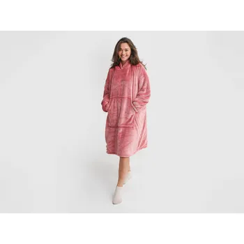 XPOSE® Mikinová deka - starorůžová Mikroplyš