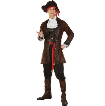 Karnevalový kostým Kostým pro dospělé Kapitán korzárů 178 cm hnědý/černý