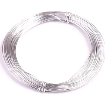Korálek Alu drát stříbrný (0,8 mm)